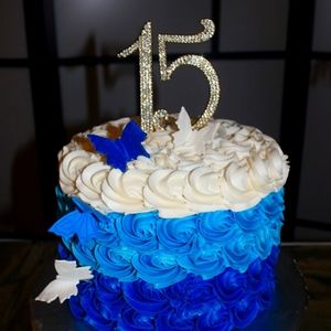 Number 15 cake topper